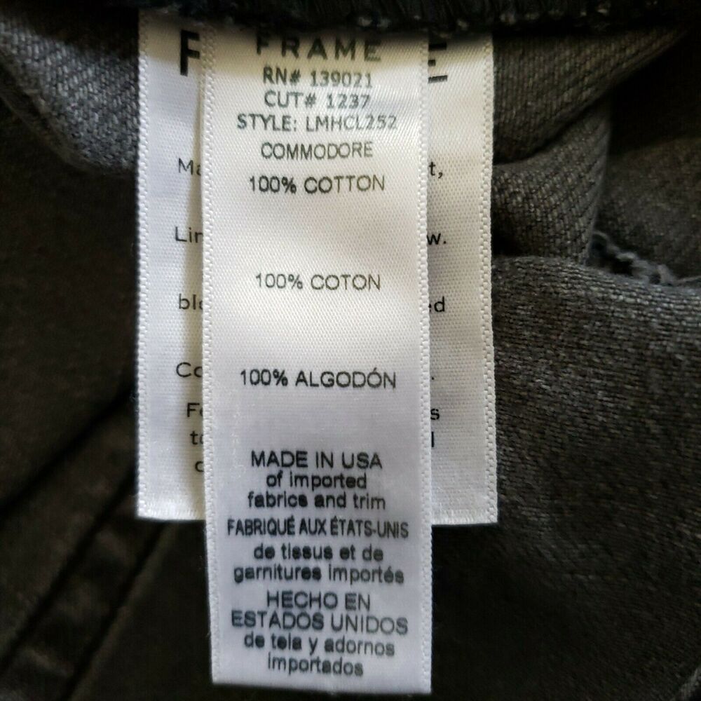 FRAME Denim L'Homme Straight leg distressed denim jeans commodore gray Sz 30 NEW - Picture 10 of 11